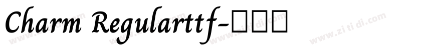 Charm Regularttf字体转换